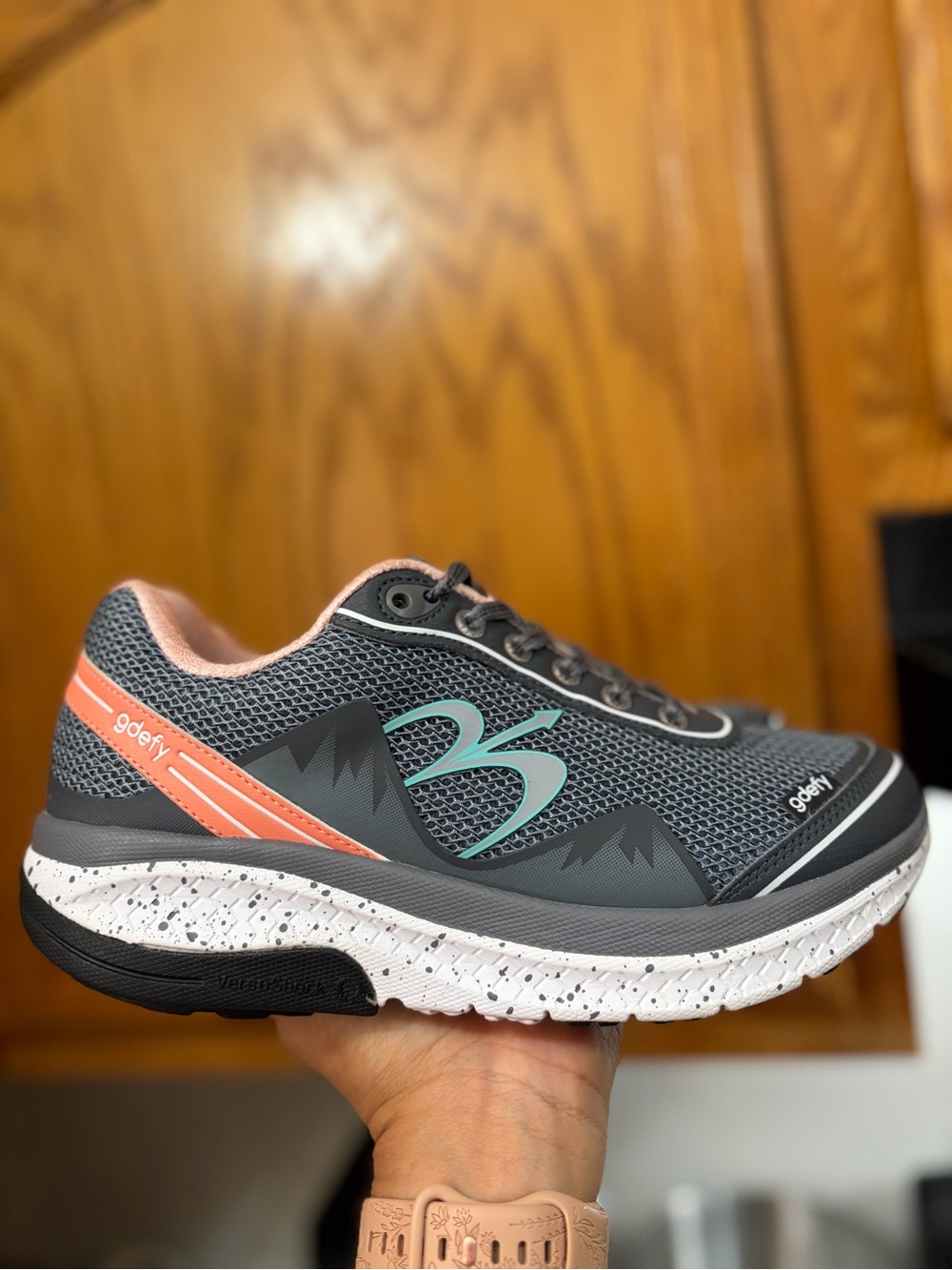GDEFY TB9024FGP-W Women’s Size 8 Orthopedic Walking Shoes Arch Support Comfort